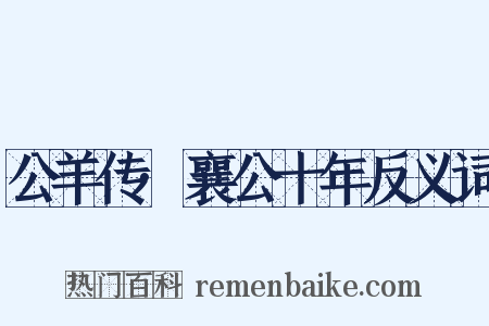 公羊传·襄公十年反义词是什么意思的图片